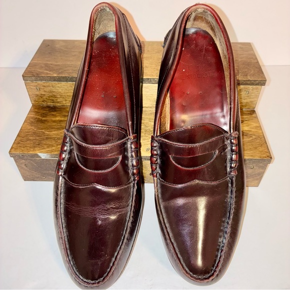 Johnson & Murphy Men's Penny Loafer Oxblood Burgundy 10 B Preppy Academia